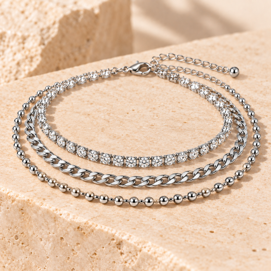 Tobilleras de Acero Inoxidable / Stainless Steel Anklets