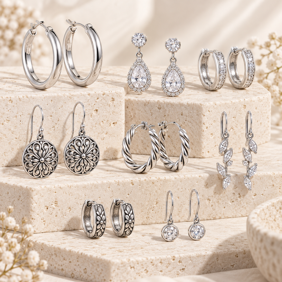 Aretes de Plata Esterlina / Sterling Silver Earrings