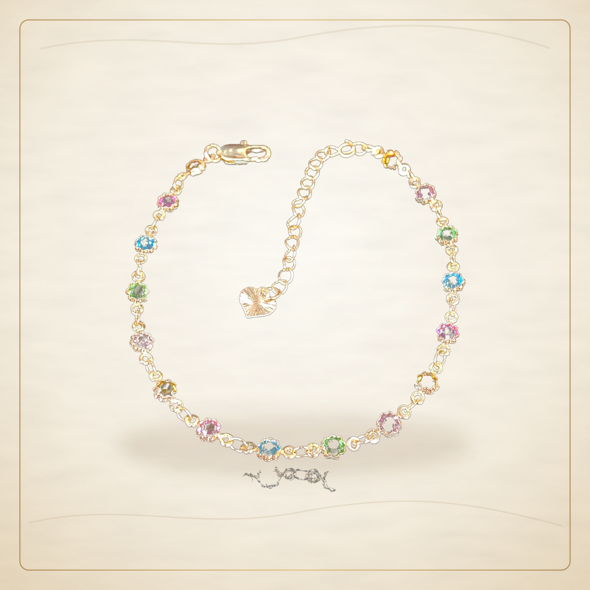 Oro Laminado · Tobillera Flower of the Sun / Flower of the Sun Anklet (PACK OF 6) — Golden Shop 11