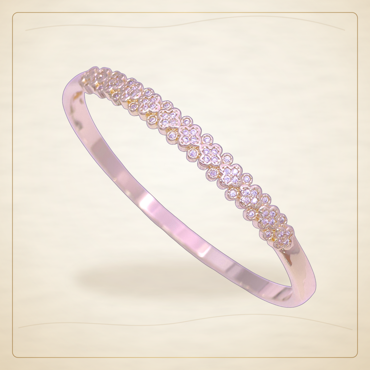 Oro Laminado · Esclava Eternal Blossom Zirconia / Eternal Blossom Zirconia Bangle — Golden Shop 11