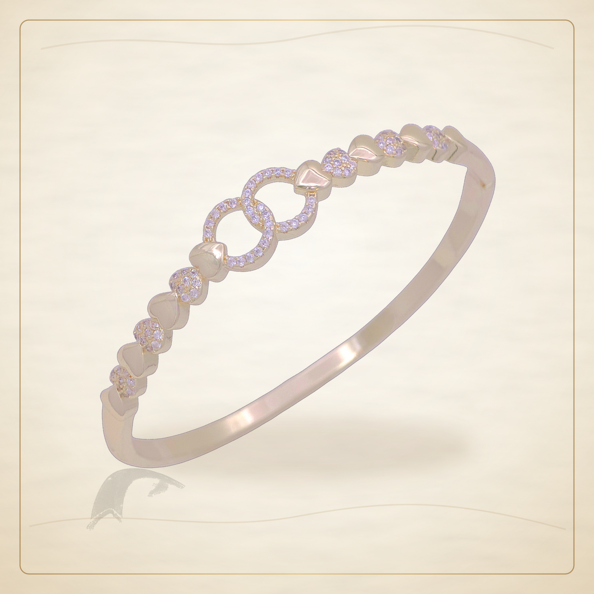 Oro Laminado · Esclava Friendship Circle Zirconia / Friendship Circle Zirconia Bangle — Golden Shop 11