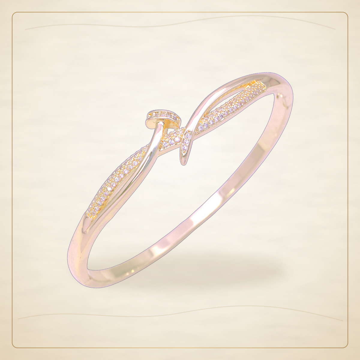 Oro Laminado · Esclava Artisans Mark Zirconia / Artisans Mark Zirconia Bangle — Golden Shop 11