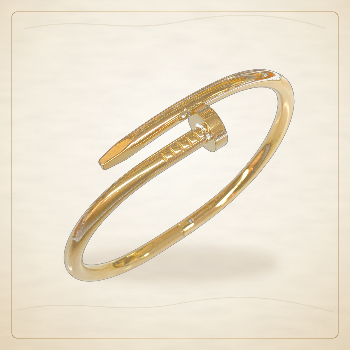 Oro Laminado · Esclava Venetian Craft Nail / Venetian Craft Nail Bangle — Golden Shop 11