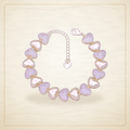 Oro Laminado · Pulsera Geneva Heart Pave Zirconia / Geneva Heart Pave CZ Bracelet — Golden Shop 11