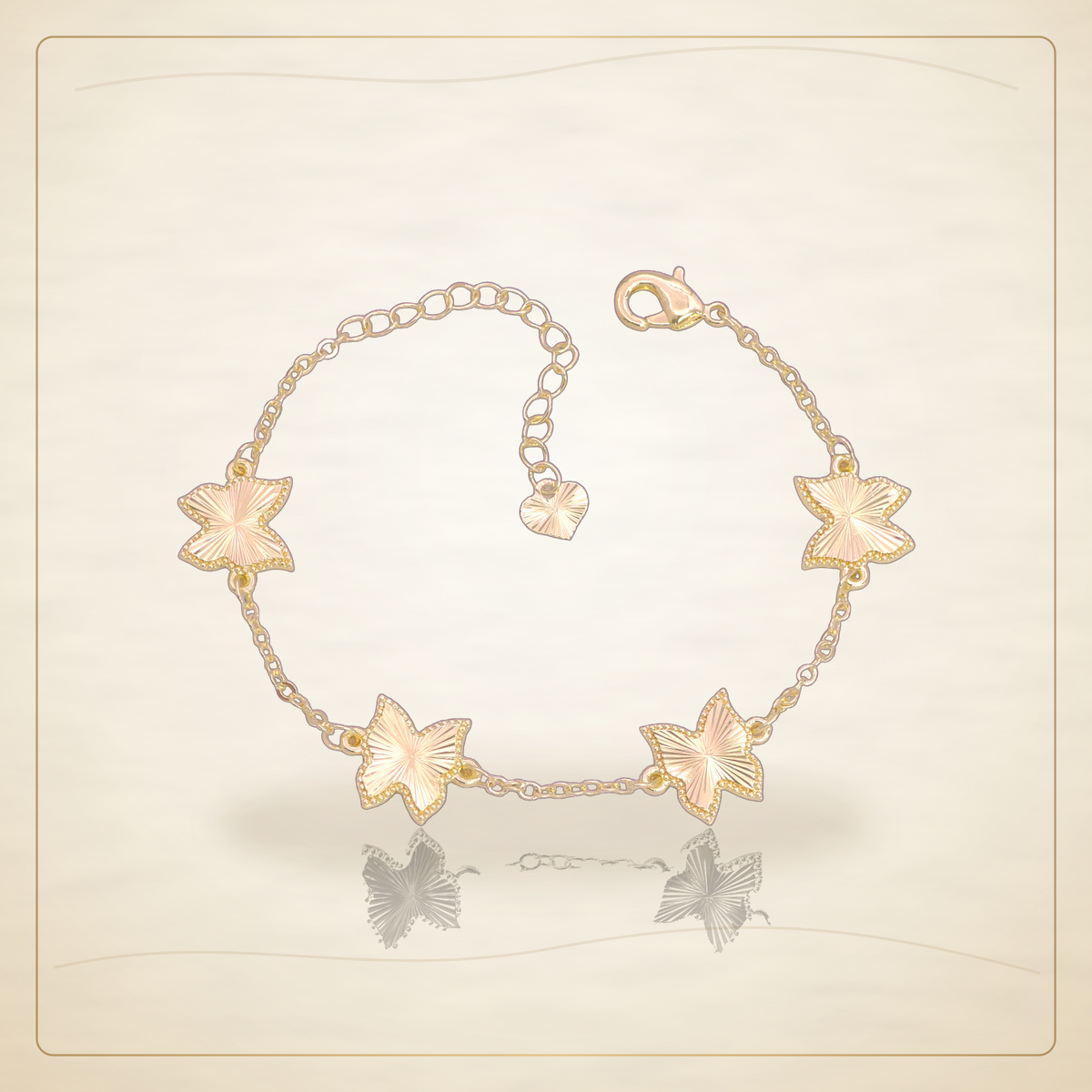 Oro Laminado · Pulsera Diamond Cut Butterfly / Diamond Cut Butterfly Bracelet — Golden Shop 11