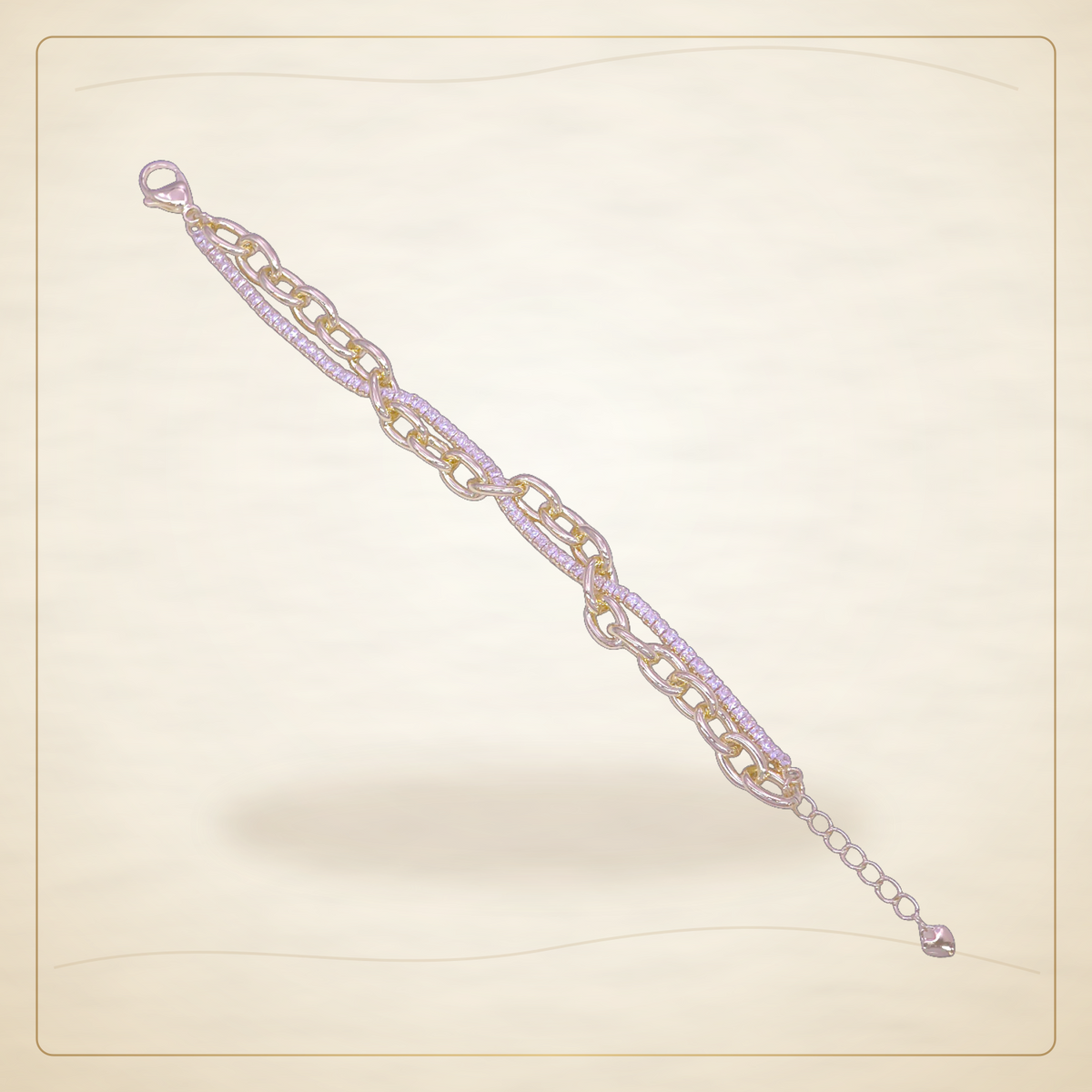 Oro Laminado · Pulsera Layered Twin Spiral Zirconia / Layered Twin Spiral CZ Bracelet — Golden Shop 11