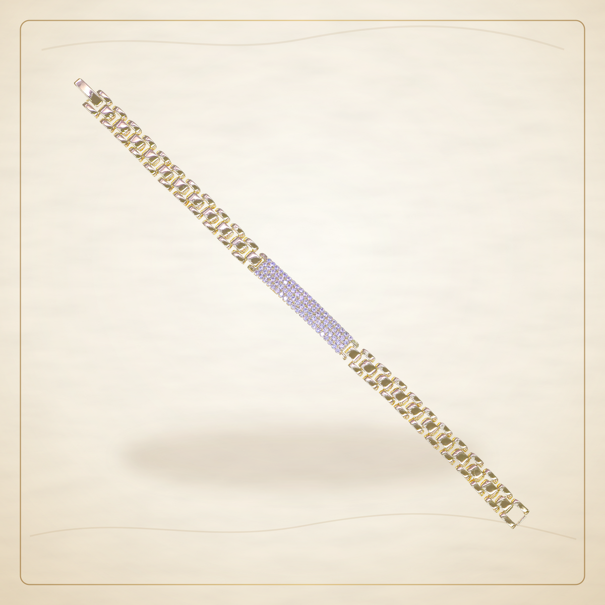 Oro Laminado · Pulsera Venetian Rolx Zirconia ID / Venetian Rolx Zirconia ID Bracelet — Golden Shop 11