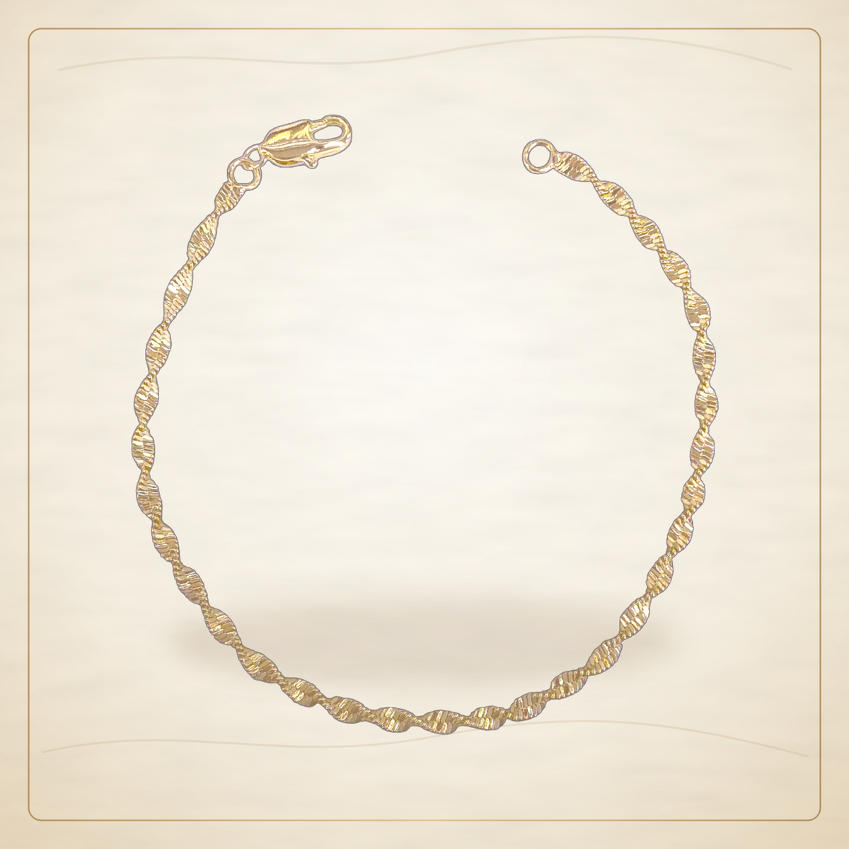 Oro Laminado · Pulsera Petite Woven Spiral Chain Bracelet (PACK OF 6) / Petite Woven Spiral Chain Bracelet (PACK OF 6) — Golden Shop 11