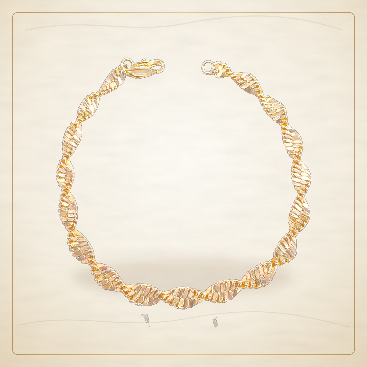 Oro Laminado · Pulsera Milano Woven Spiral Chain Bracelet (PACK OF 6) / Milano Woven Spiral Chain Bracelet (PACK OF 6) — Golden Shop 11