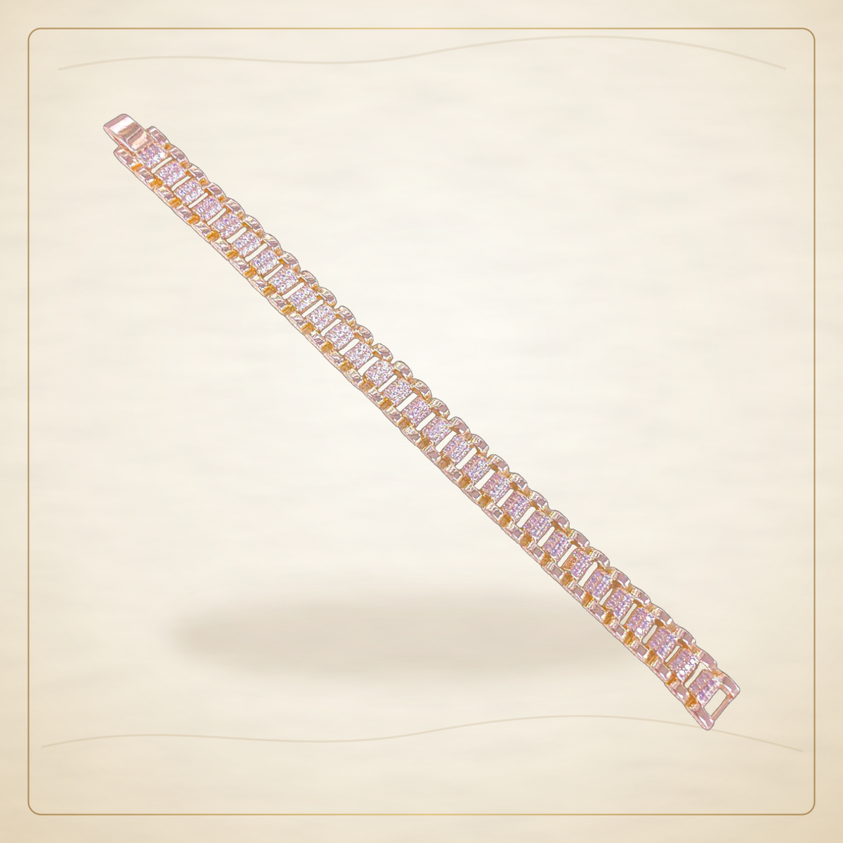 Oro Laminado · Pulsera Swiss Rolx Zirconia Studded / Swiss Rolx Zirconia Studded Bracelet — Golden Shop 11