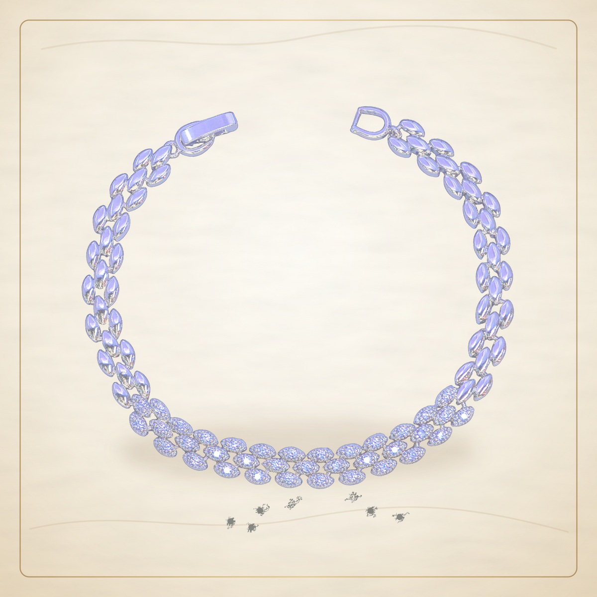 Oro Laminado · Pulsera Zirconia Dragon Scale / Zirconia Dragon Scale Bracelet — Golden Shop 11