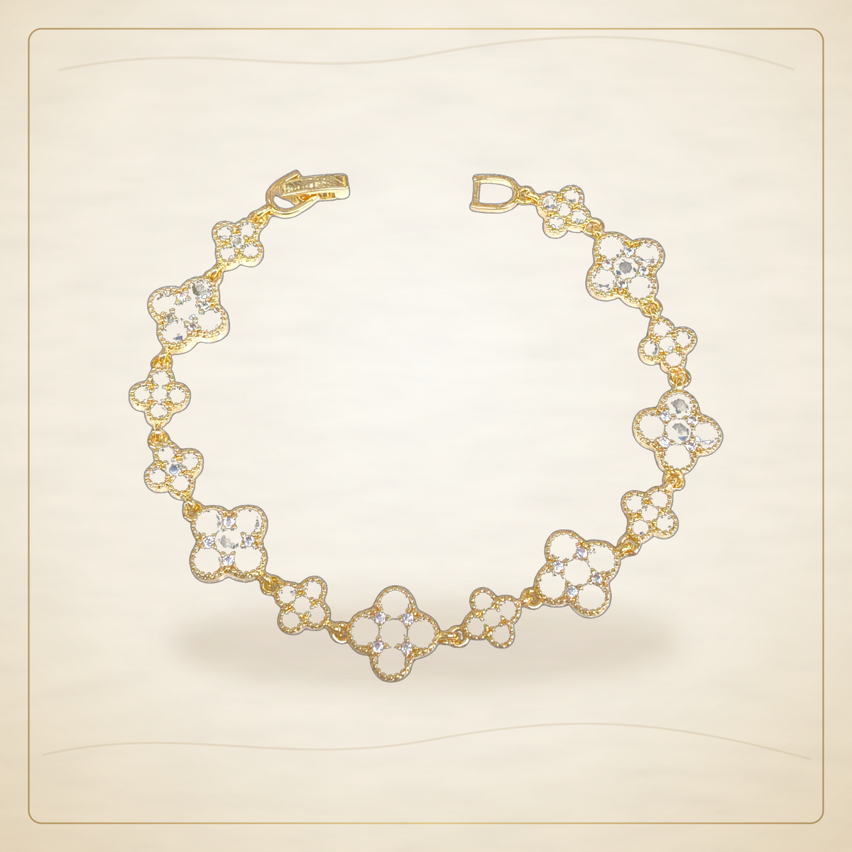 Oro Laminado · Pulsera Florencia Spring Blossom Zirconia / Florencia Spring Blossom CZ Bracelet — Golden Shop 11