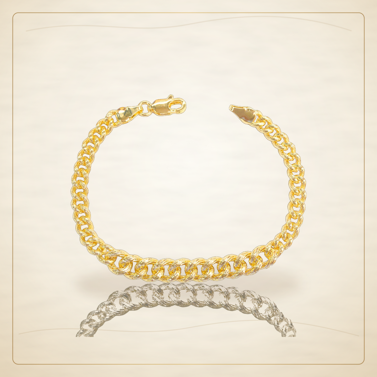 Oro Laminado · Pulsera Diamond Cut Cuban Milano Bracelet (Pack of 6) / Diamond Cut Cuban Milano Bracelet (Pack of 6) — Golden Shop 11