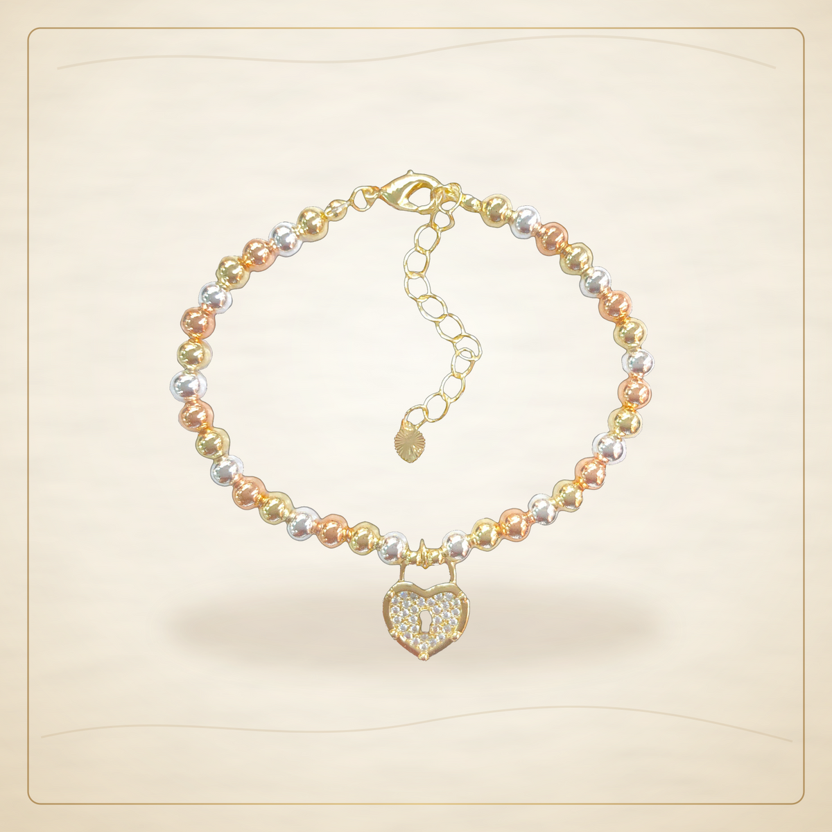 Oro Laminado · Pulsera Eternity Lock Beads / Eternity Lock Beads Bracelet — Golden Shop 11
