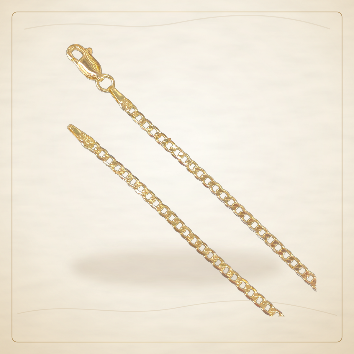 Oro Laminado · Cadena 2.5mm Petite Cuban / 2.5mm Petite Cuban Chain (Pack of 12) — Golden Shop 11