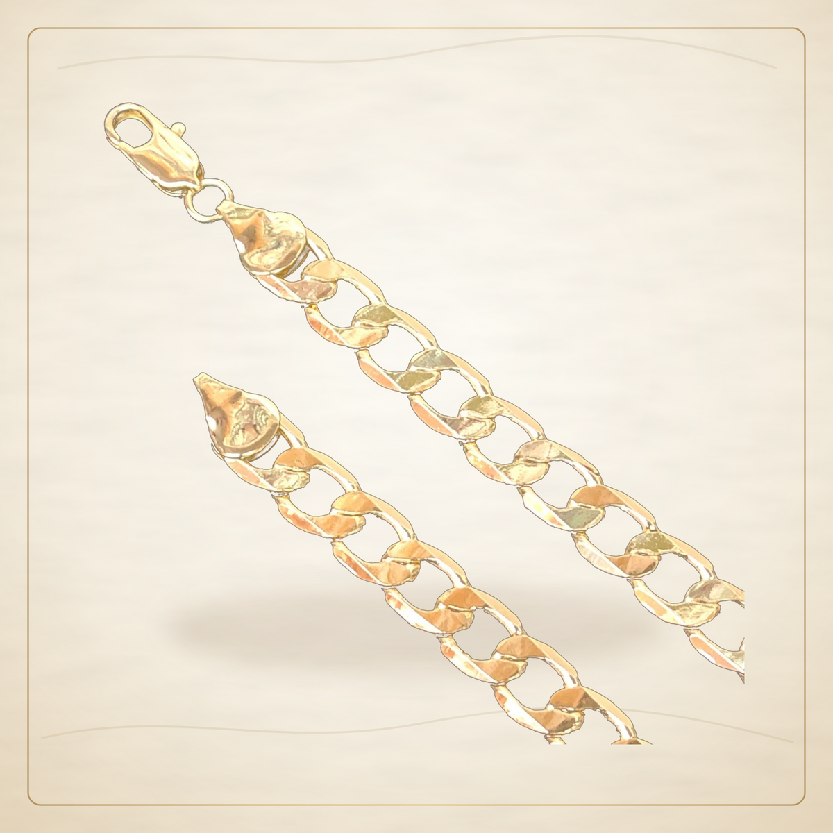 Oro Laminado · Cadena 9mm Curb Cuban / 9mm Curb Cuban Chain (Pack of 2) — Golden Shop 11