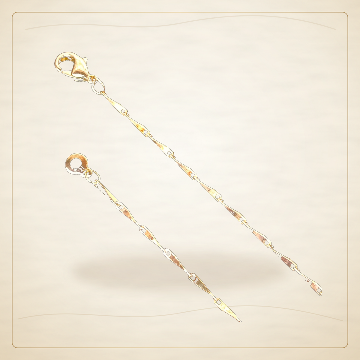 Oro Laminado · Cadena 18K Gold Filled 1mm French Feather / 18K Gold Filled 1mm French Feather Chain (Pack of 12) — Golden Shop 11