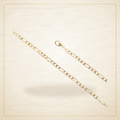 Oro Laminado · Cadena 18K Oro Laminado Gold Filled 3mm Figaro / 18K Oro Laminado Gold Filled 3mm Figaro Chain (Pack of 12) — Golden Shop 11