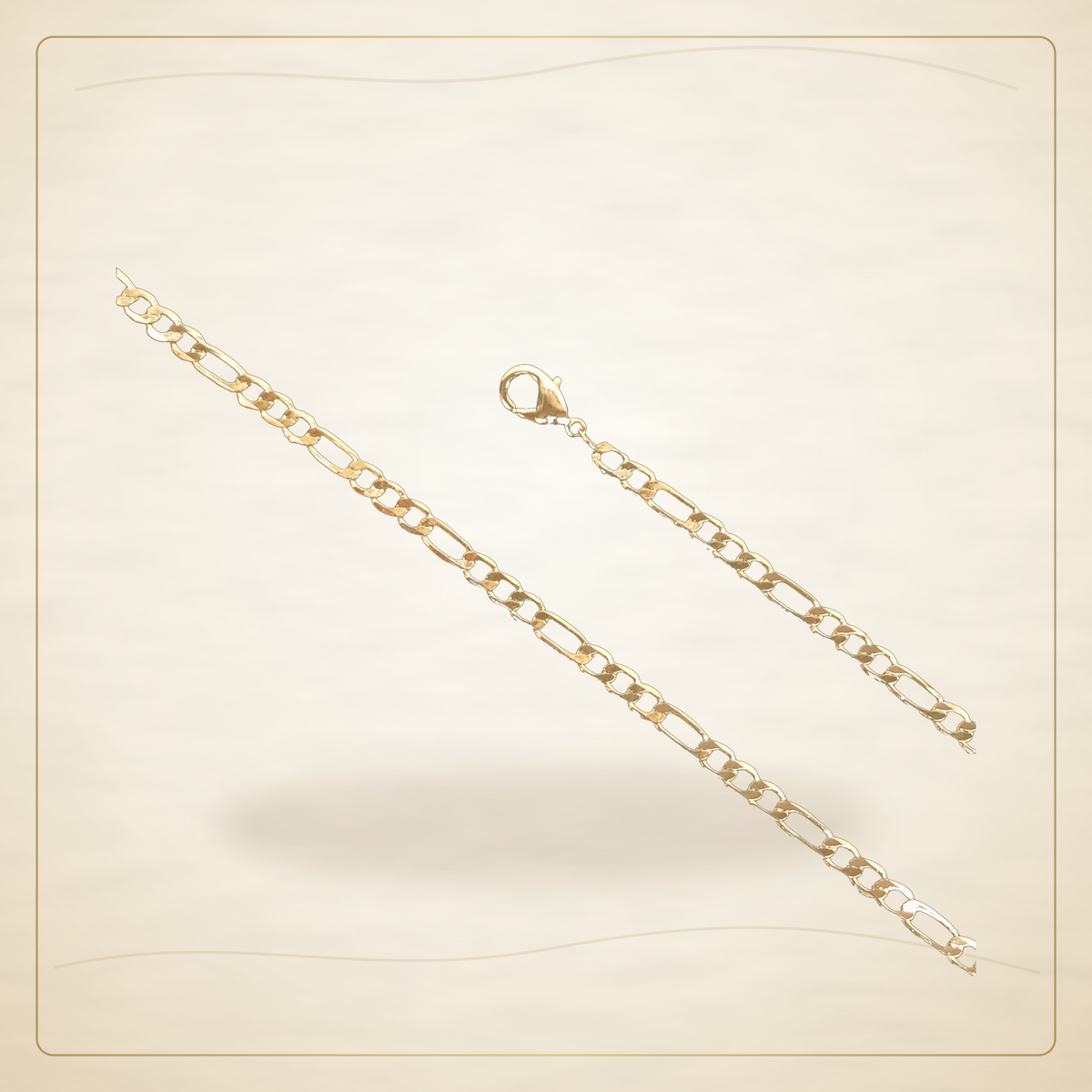 Oro Laminado · Cadena 18K Oro Laminado Gold Filled 3mm Figaro / 18K Oro Laminado Gold Filled 3mm Figaro Chain (Pack of 12) — Golden Shop 11