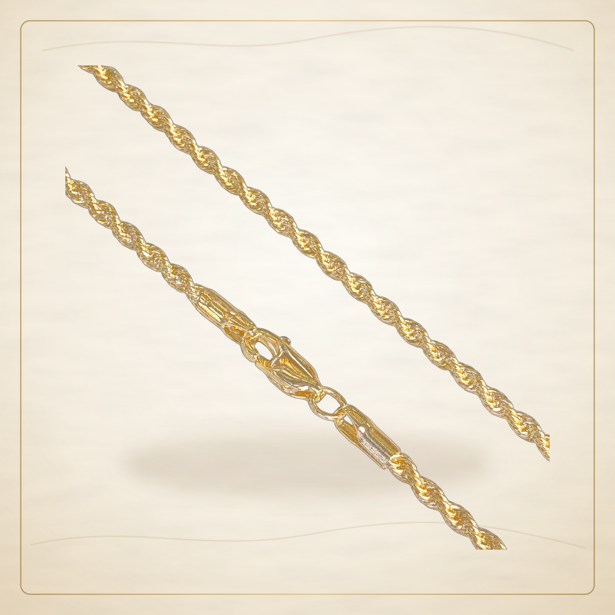 Oro Laminado · Cadena 2.5mm Rope / 2.5mm Rope Chain (Pack of 12) — Golden Shop 11