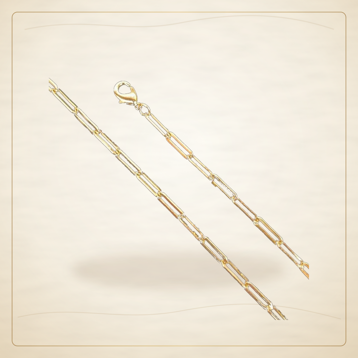 Oro Laminado · Cadena 3.8mm Paper Clip / 3.8mm Paper Clip Chain (Pack of 6) — Golden Shop 11