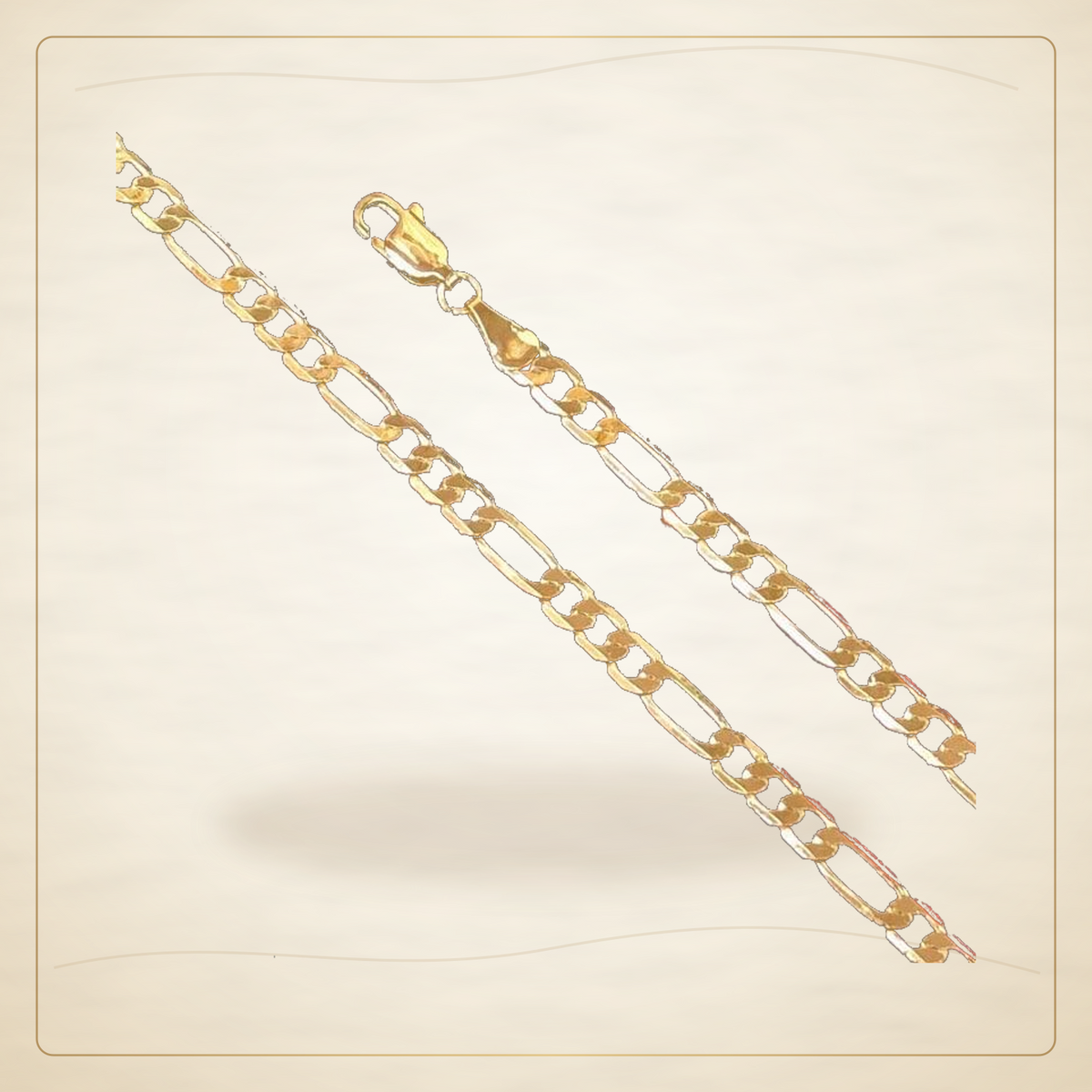 Oro Laminado · Cadena 5.5mm Figaro / 5.5mm Figaro Chain (Pack of 6) — Golden Shop 11
