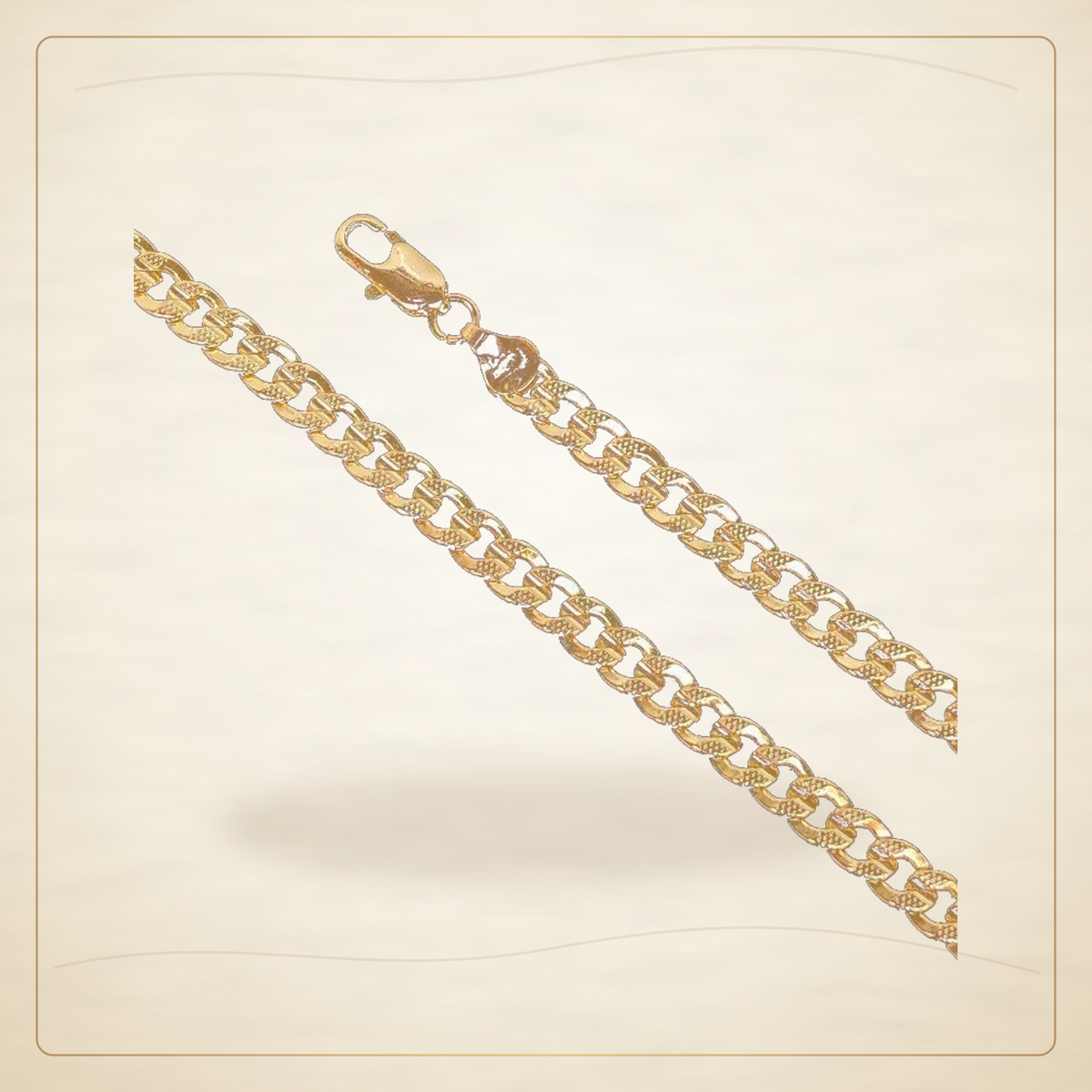 Oro Laminado · Cadena 18K Gold Filled 6.3mm Round Cuban Chain w/ Diamond Cut / 18K Gold Filled 6.3mm Round Cuban Chain w/ Diamond Cut (Pack of 3) — Golden Shop 11