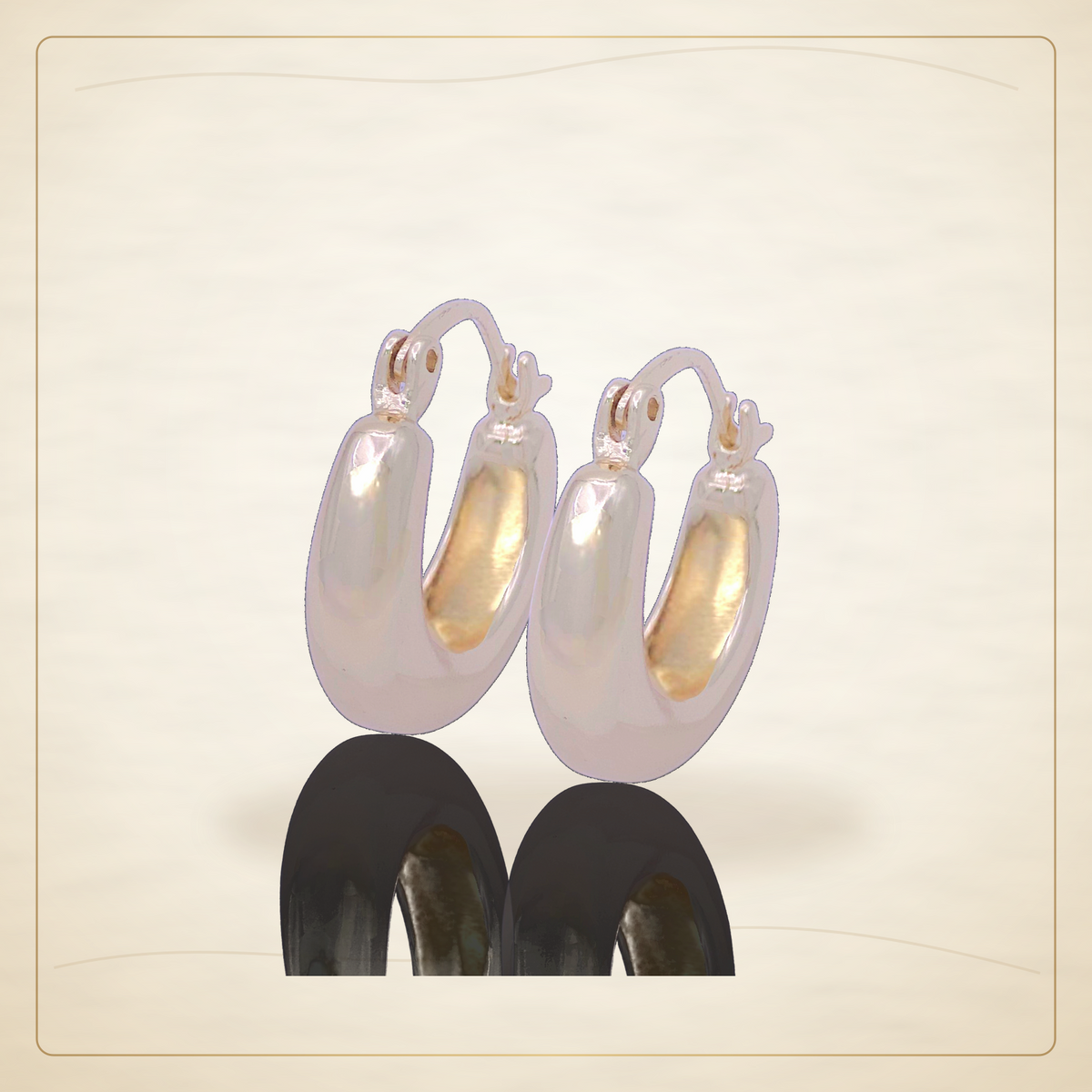 Oro Laminado · Arracadas Huggie Classic Geneva / Classic Geneva Huggie Earrings — Golden Shop 11