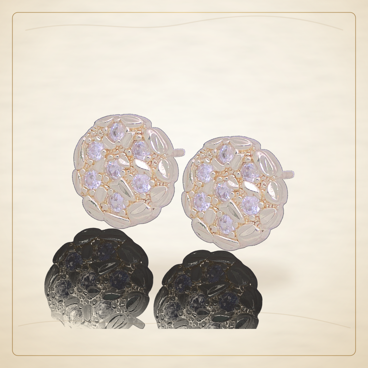 Oro Laminado · Aretes de Broche Milano Royal Nugget / Milano Royal Nugget Stud Earrings — Golden Shop 11