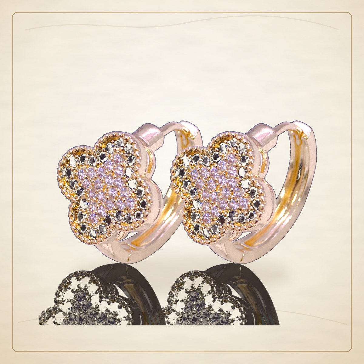 Oro Laminado · Aretes Gemini Star Zirconia / Gemini Star Zirconia Earrings — Golden Shop 11