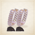 Oro Laminado · Aretes de Aro Firenze Crystalline / Firenze Crystalline Hoop Earrings — Golden Shop 11