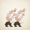 Oro Laminado · Aretes de Aro French Blossom / French Blossom Hoop Earrings — Golden Shop 11
