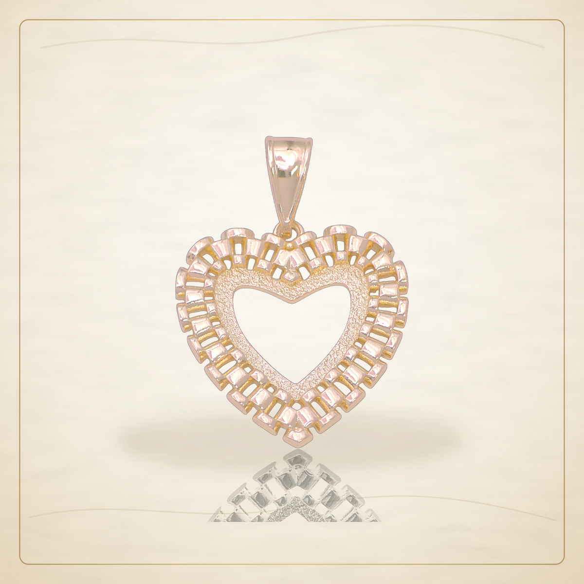 Oro Laminado · Dije Classic Rolx Heart / Classic Rolx Heart Pendant — Golden Shop 11