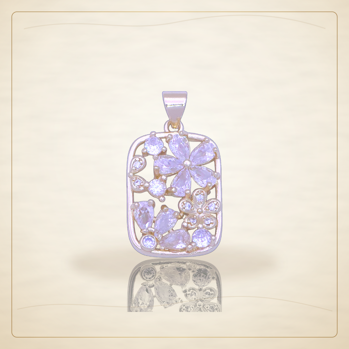 Oro Laminado · Dije Miami Garden Floral Charm / Miami Garden Floral Charm Pendant — Golden Shop 11
