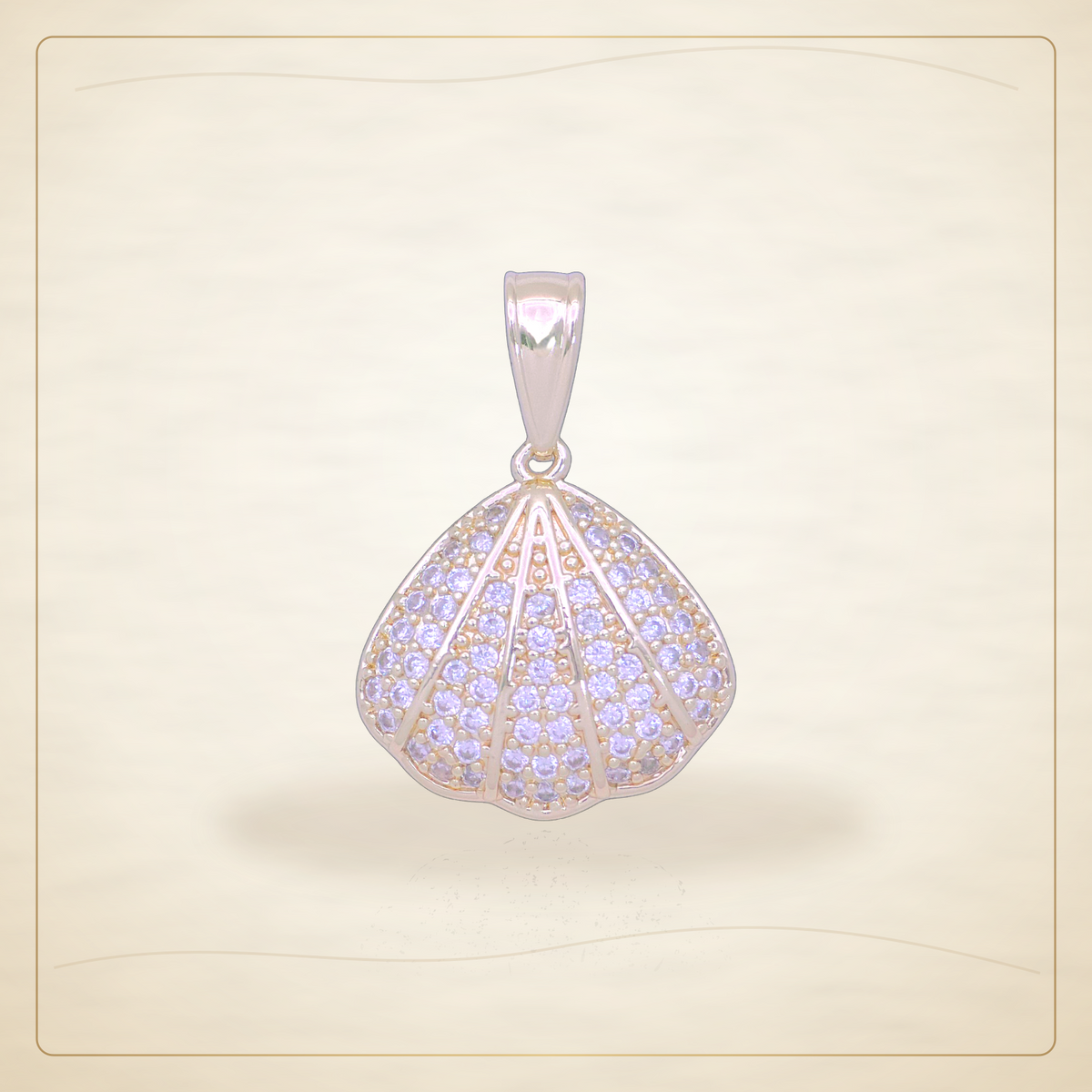 Oro Laminado · Dije Ocean Wave Seashell Charm / Ocean Wave Seashell Charm Pendant — Golden Shop 11