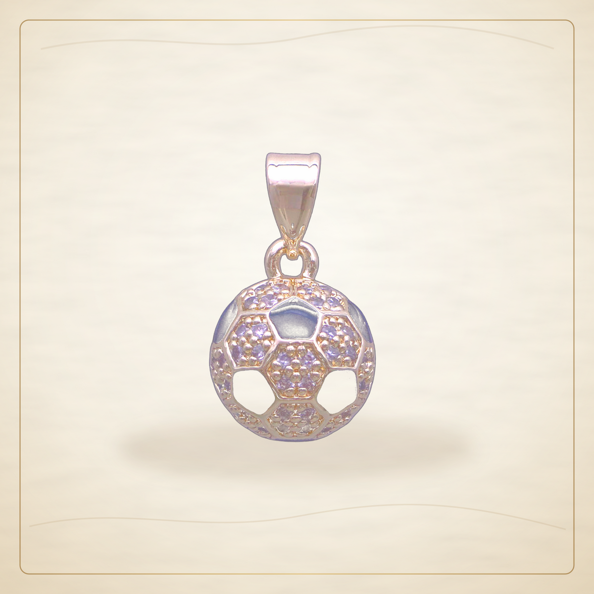 Oro Laminado · Dije Zirconia Football Soccer / Zirconia Football Soccer Pendant — Golden Shop 11