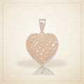 Oro Laminado · Dije Diamond Cut Vienna Heart / Diamond Cut Vienna Heart Pendant — Golden Shop 11