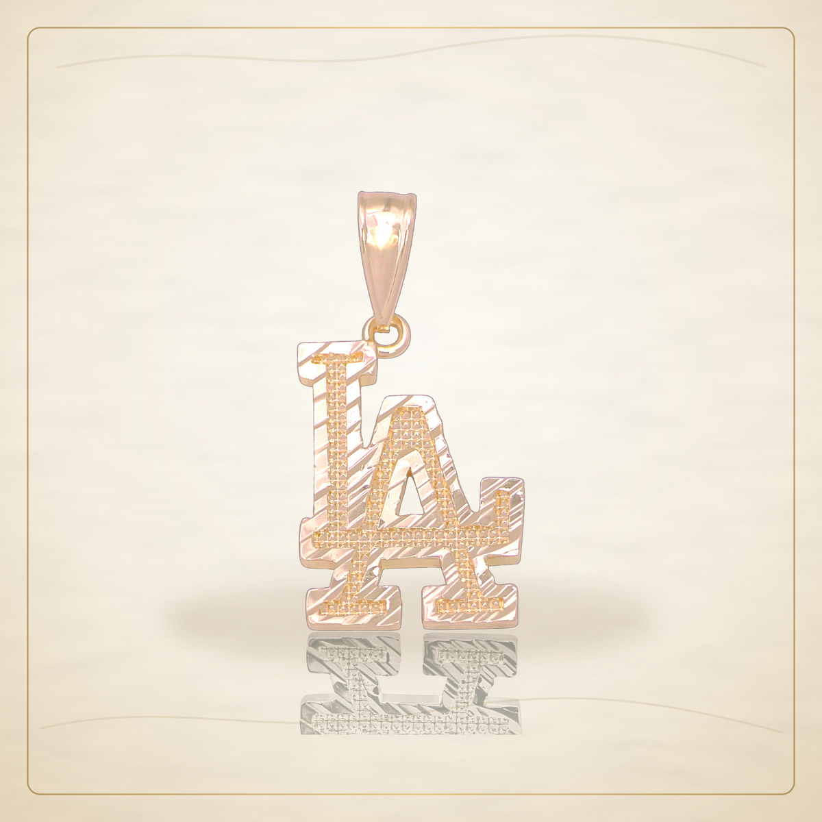 Oro Laminado · Dije Diamond Cut Los Angeles / Diamond Cut Los Angeles Pendant — Golden Shop 11