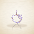 Oro Laminado · Dije Dazzling Heart Blossom Zirconia / Dazzling Heart Blossom CZ Pendant — Golden Shop 11