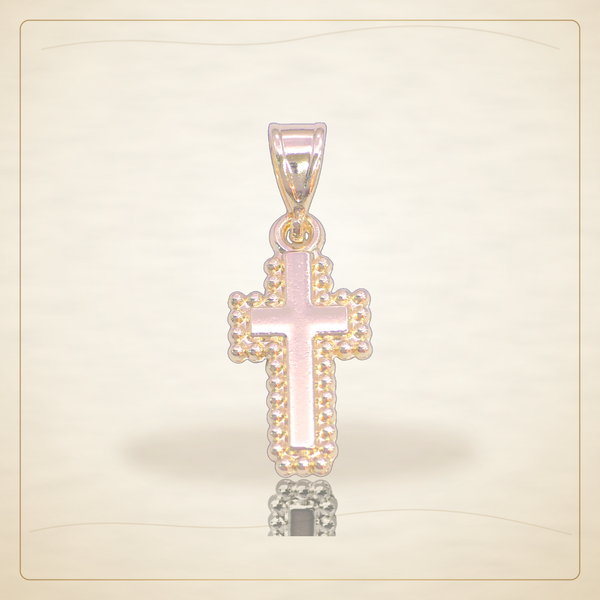 Oro Laminado · Dije Minimalist Vatican Cross / Minimalist Vatican Cross Pendant — Golden Shop 11