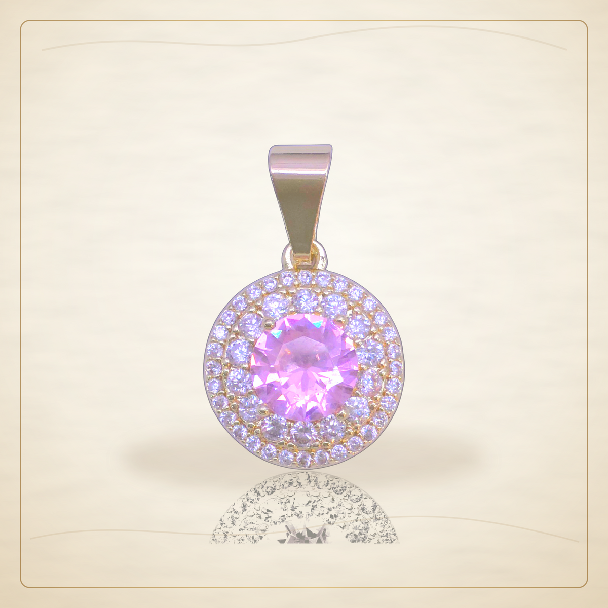 Oro Laminado · Dije Crox Laurel Zirconia / Crox Laurel Zirconia Pendant — Golden Shop 11