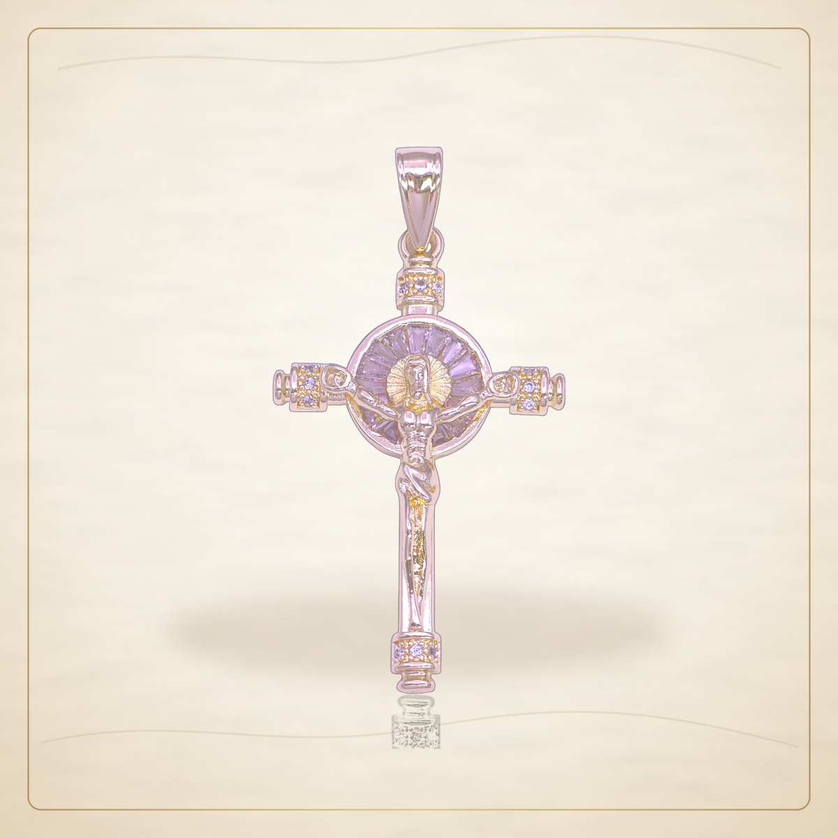 Oro Laminado · Dije Jesus Rebirth Cross / Jesus Rebirth Cross Pendant — Golden Shop 11