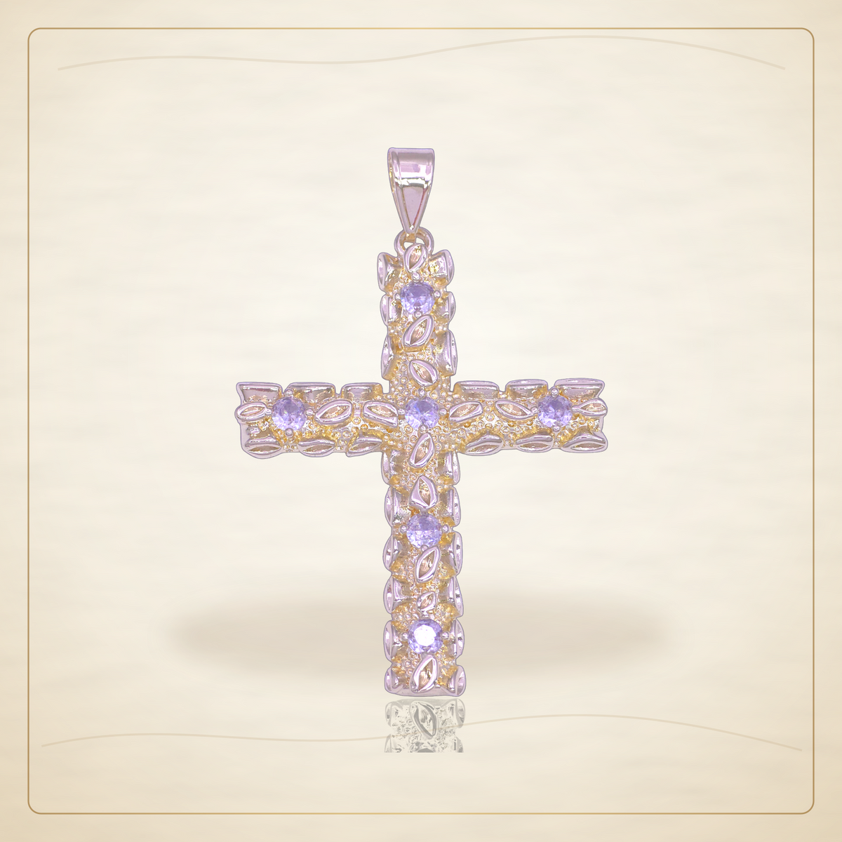 Oro Laminado · Dije Angels Cross Zirconia / Angels Cross Zirconia Pendant — Golden Shop 11