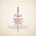 Oro Laminado · Dije Jesus Caravaca Zirconia / Jesus Caravaca Zirconia Pendant — Golden Shop 11