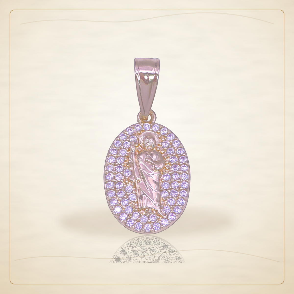 Oro Laminado · Dije Vatican San Judas Zirconia / Vatican San Judas Zirconia Pendant — Golden Shop 11
