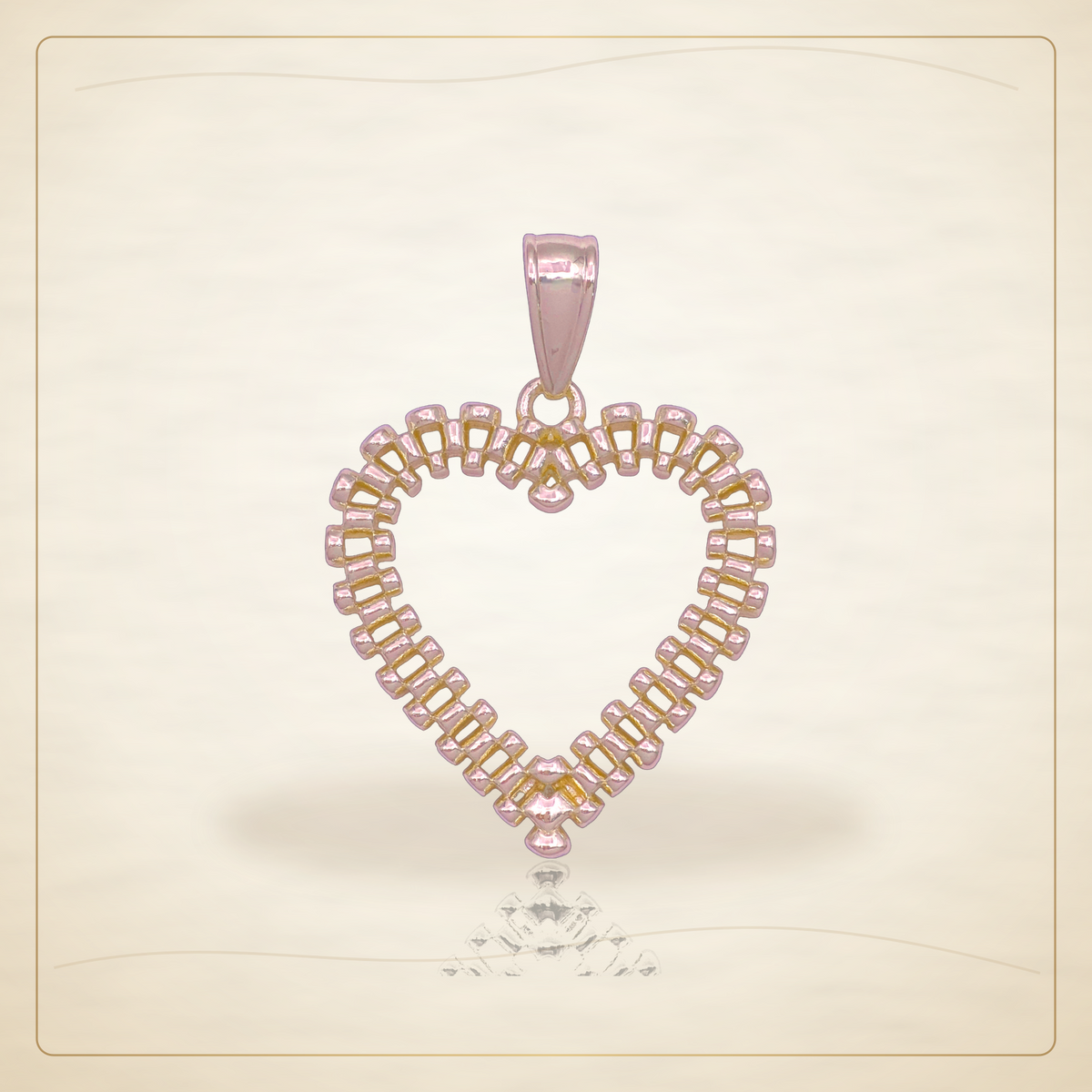 Oro Laminado · Dije Florentine Rolx Heart / Florentine Rolx Heart Pendant — Golden Shop 11