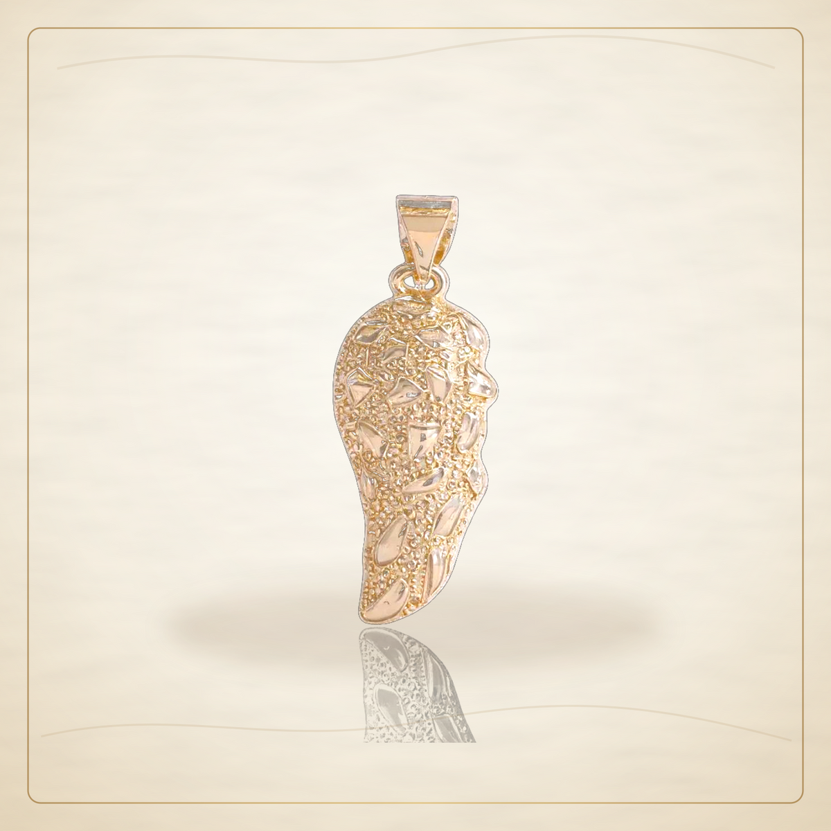 Oro Laminado · Dije Nugget Archangel Wing / Nugget Archangel Wing Pendant — Golden Shop 11