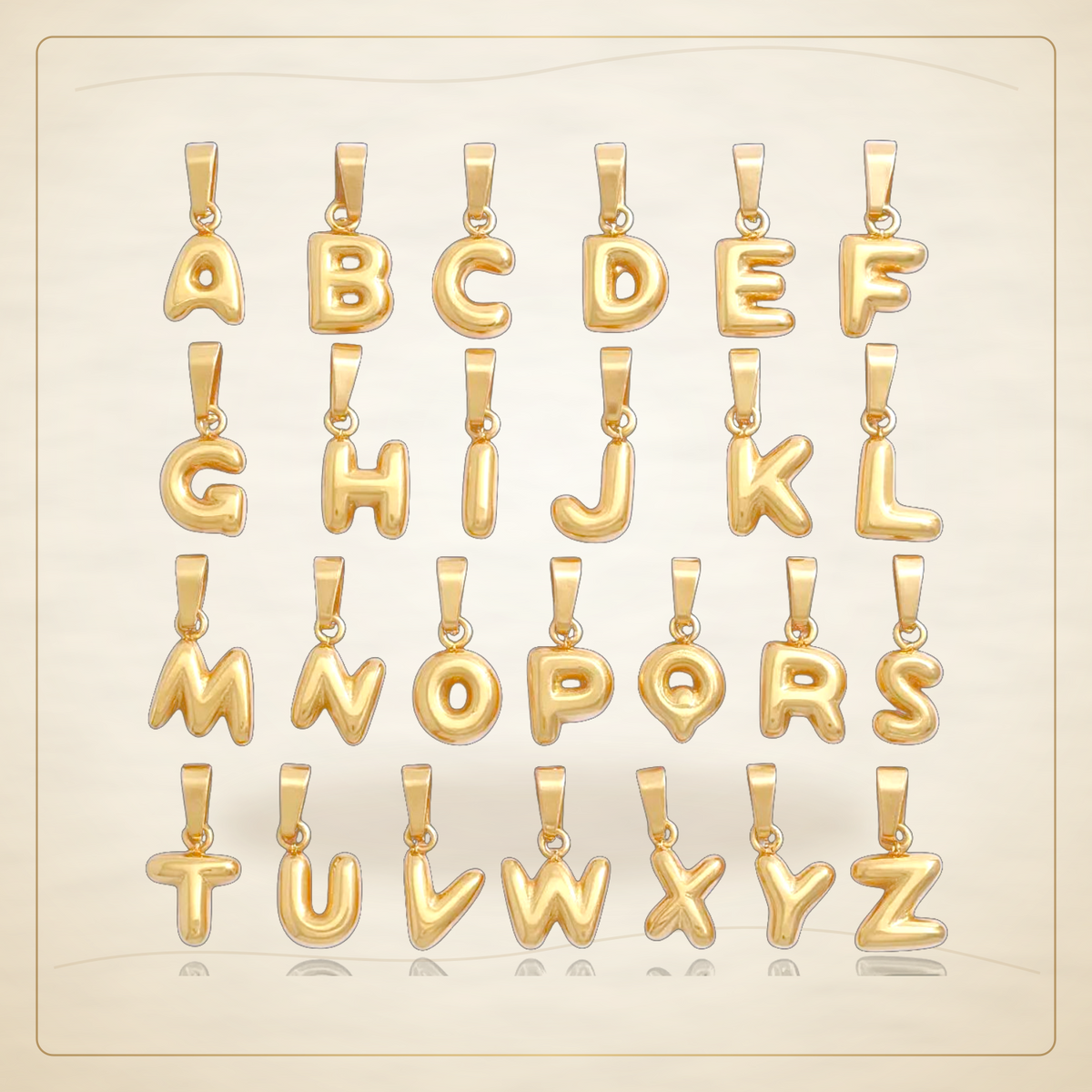 Oro Laminado · Dije Italia Bubble Letter Pendant Charms / Italia Bubble Letter Pendant Charms — Golden Shop 11