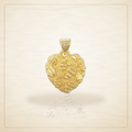 Oro Laminado · Dije Diamond Cut Heart Nugget / Diamond Cut Heart Nugget Pendant — Golden Shop 11