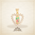 Oro Laminado · Dije Sacred Heart Guadalupe / Sacred Heart Guadalupe Pendant — Golden Shop 11